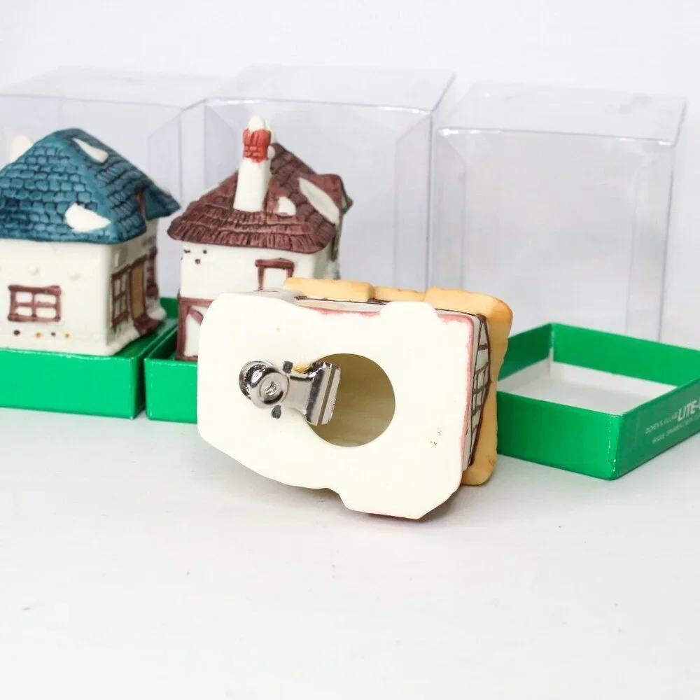 8 Depart 56 Dickens Village Ornaments String Light Clip On Christmas Bui…
